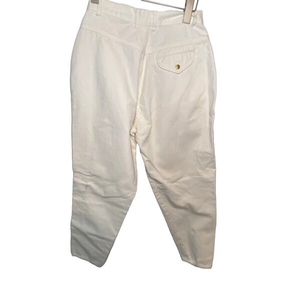 Vintage High Waist Tapered Leg Pleat Front Jeans - Junior's Size 11 - Picture 2 of 4